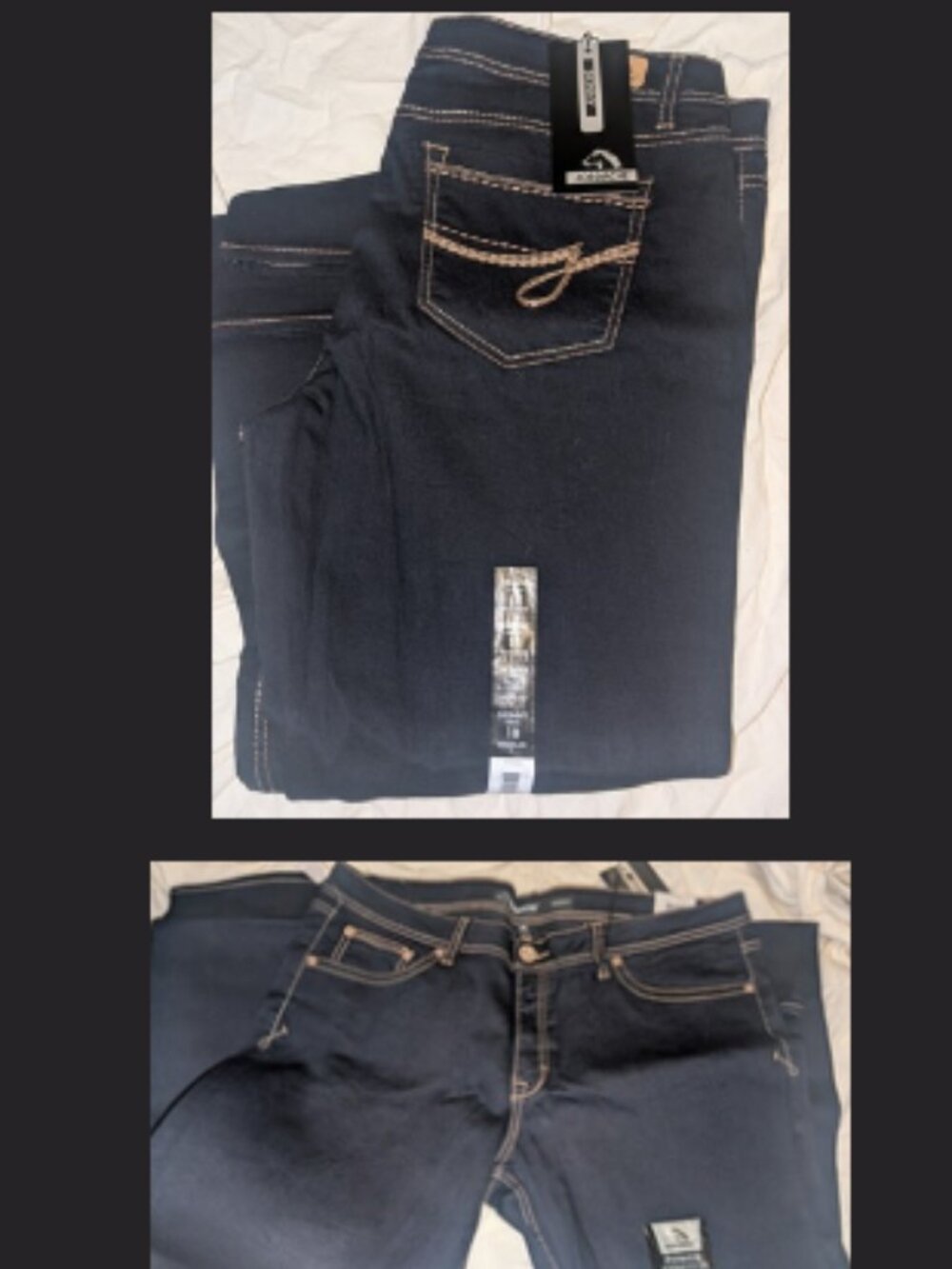 NWT Jordache Basic Skinny Power Stretch Blue Denim Jeans Womens 18